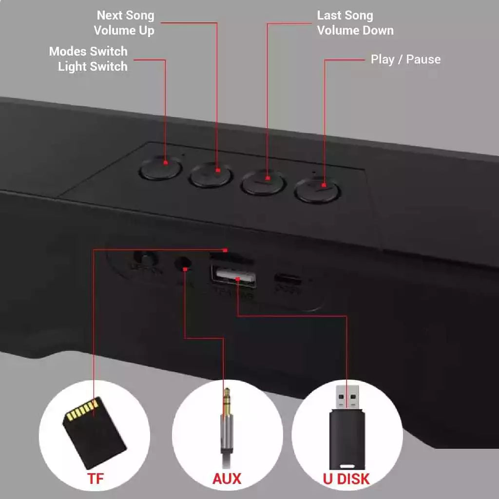 Enceinte Portable Bluetooth Kisonli LED-913 – Son Stéréo et Super Bass