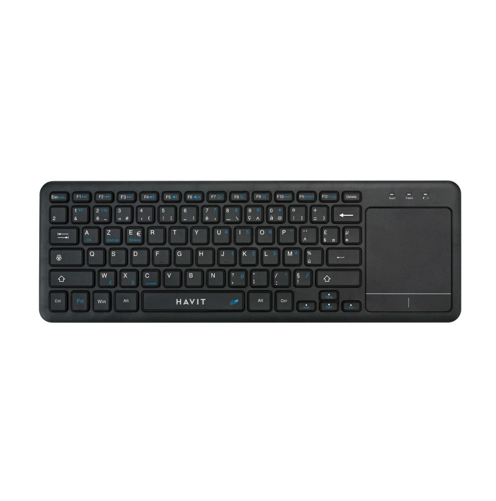 HAVIT KB234WB – لوحة مفاتيح لاسلكية AZERTY مع لوحة تتبع مدمجة