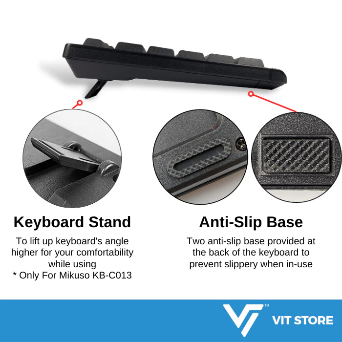 Clavier et Souris Filaire MIKUSO KB-C039 – Ensemble Complet pour Bureau et Ordinateur Portable