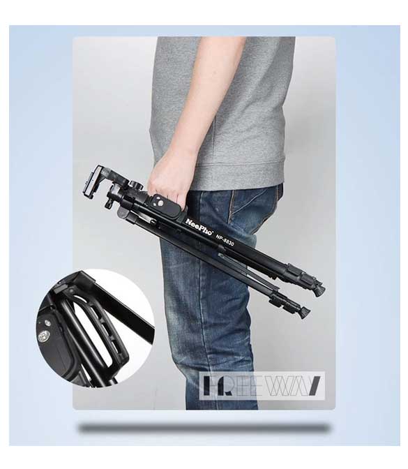 ترايبود نييفو NP-8830 مع جهاز تحكم عن بُعد لكاميرا والهواتف الذكية