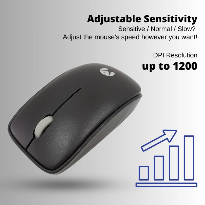 Clavier et Souris Sans Fil Mikuso 2.4GHz – Compact & Léger