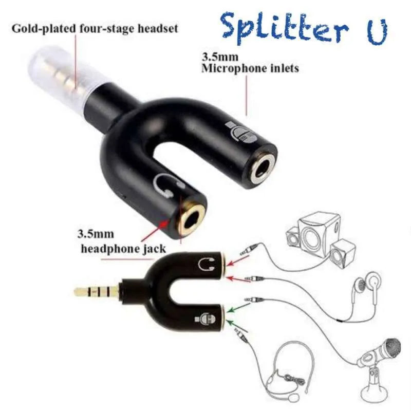 Audio Splitter Jack Plug Mâle À Aux Femelle Adaptateur