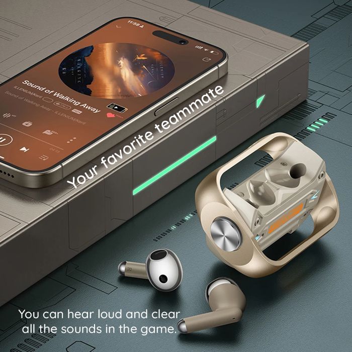 Écouteurs Gaming Sans Fil Hoco EW55 TWS Bluetooth - Or