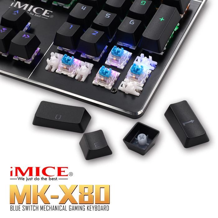 لوحة مفاتيح ميكانيكية للألعاب IMICE MK-X80 – الأداء وإضاءة RGB