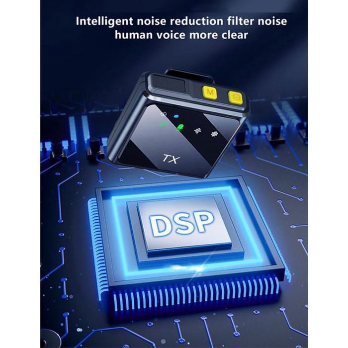 Microphone Sans Fil F11-2 avec Double Émetteur et Récepteur 3-en-1 Type-C | Lightning | Jack 3.5mm