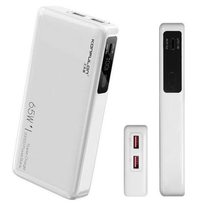 Konfulon Power Bank 20000mAh - Charge Rapide PD 65W 🔋⚡