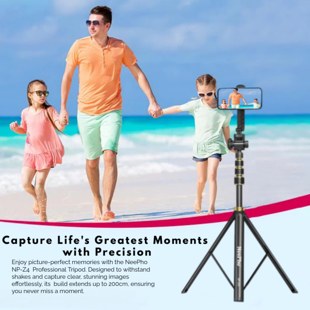 Trépied Professionnel NeePho NP-Z4 – Stabilité & Polyvalence pour Photos et Vidéos