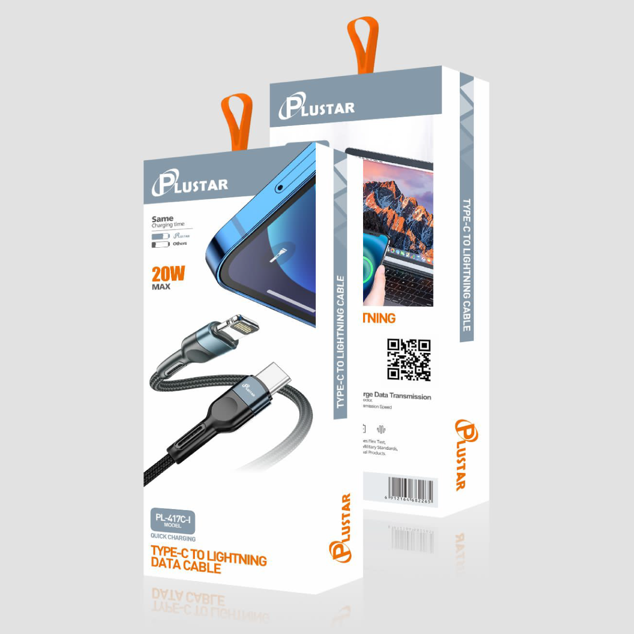 بلستار PL417 - كابل شحن سريع USB-C إلى لايتنينغ 20 واط (1م)