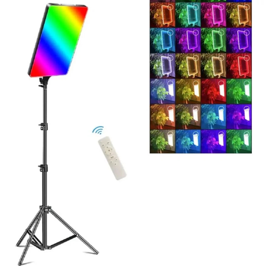 PM-48 – Lampe LED RGB avec Trépied | Éclairage Professionnel Polyvalent