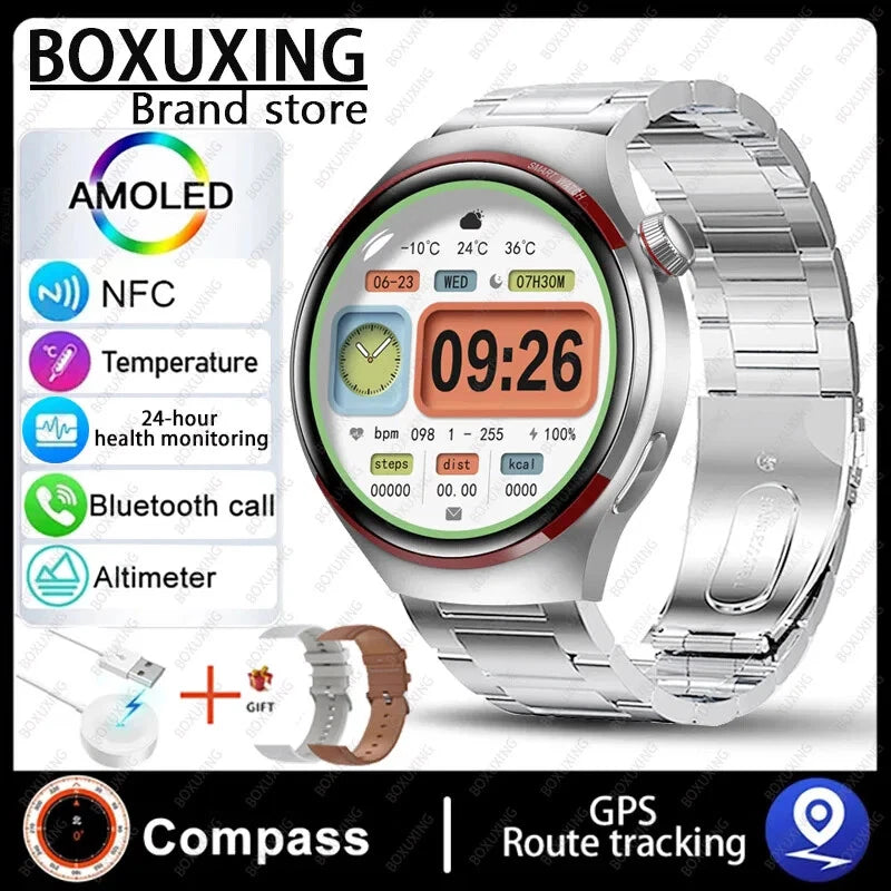 Smart Watch GT4 Pro – GPS, NFC, Appels Bluetooth, Écran HD
