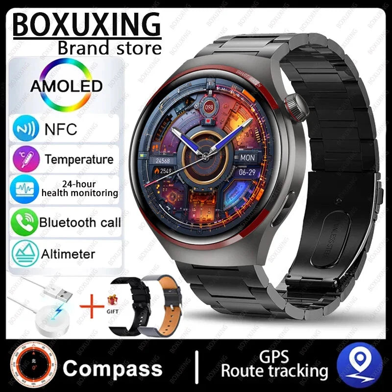 Smart Watch GT4 Pro – GPS, NFC, Appels Bluetooth, Écran HD