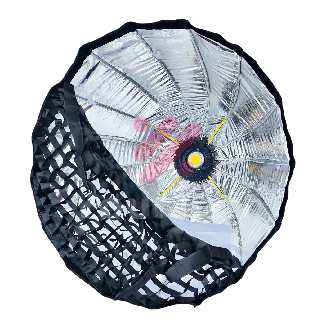 Kit Lumière Vidéo LED 500W avec Softbox Parabolique 90 cm + Trépied 2.6 m