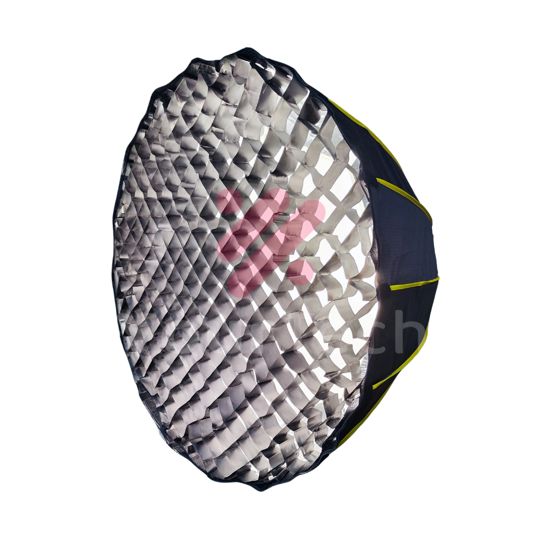 Kit Lumière Vidéo LED 500W avec Softbox Parabolique 90 cm + Trépied 2.6 m