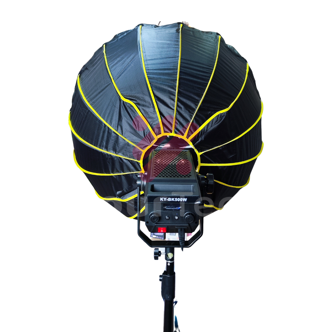 Kit Lumière Vidéo LED 500W avec Softbox Parabolique 90 cm + Trépied 2.6 m