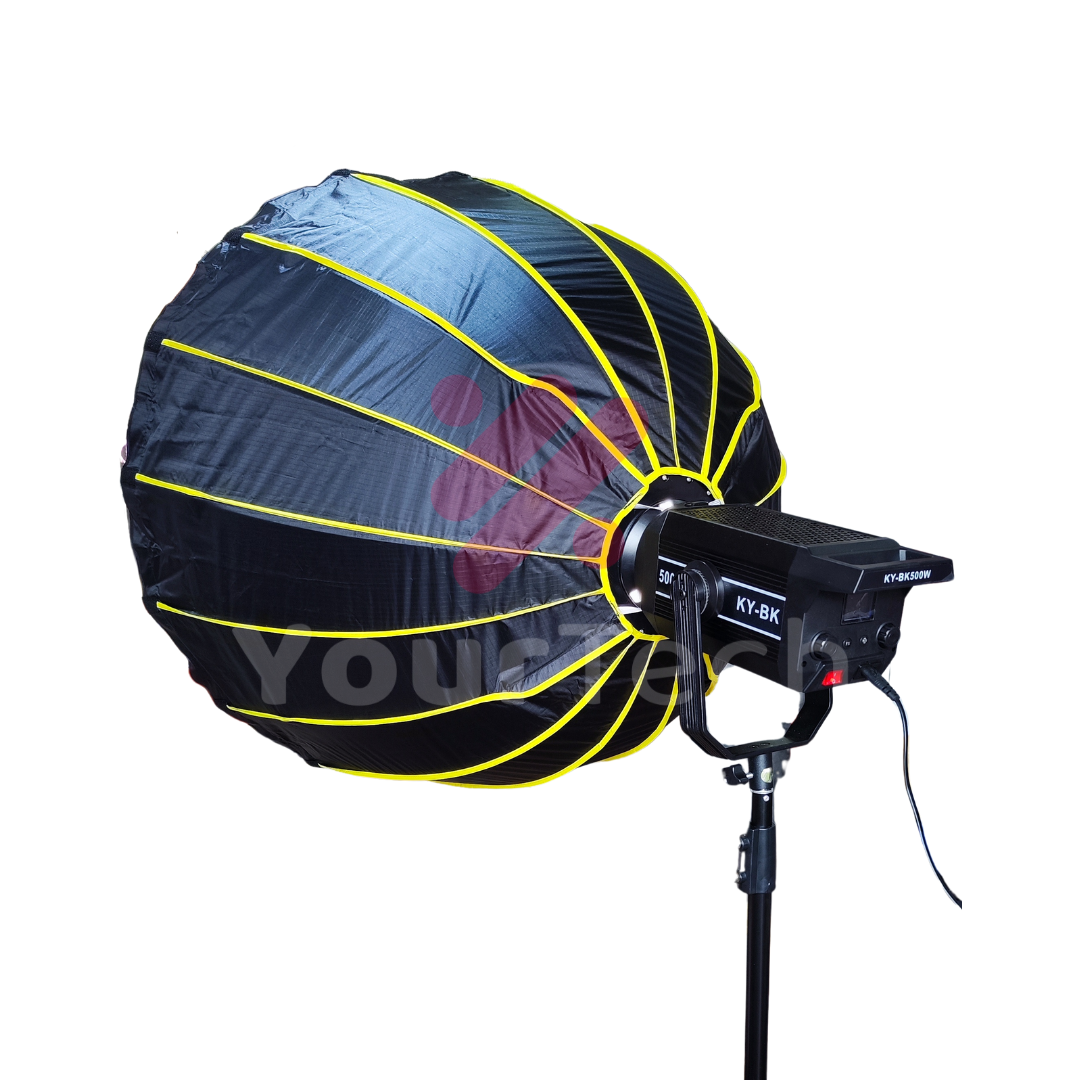 Kit Lumière Vidéo LED 500W avec Softbox Parabolique 90 cm + Trépied 2.6 m