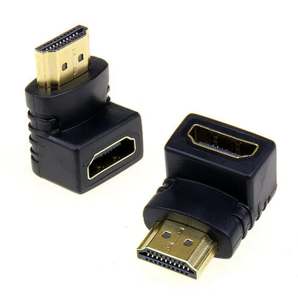 Adaptateur HDMI mâle vers femelle, connecteur résistant à 90 degrés