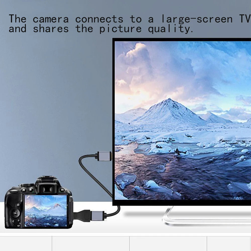 Mini adaptateur compatible HDMI mâle vers HDMI femelle