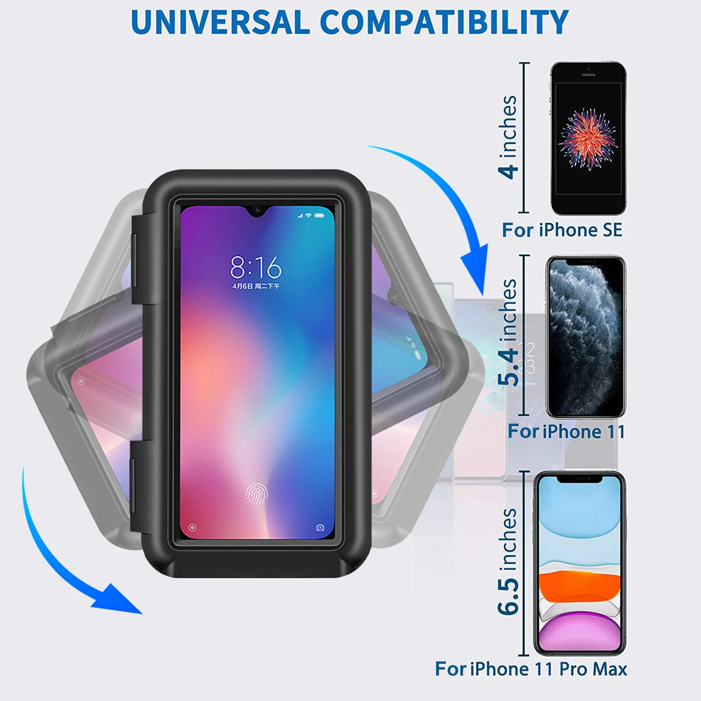 Support téléphone universel 360° étanche pour Vélo, trottinette