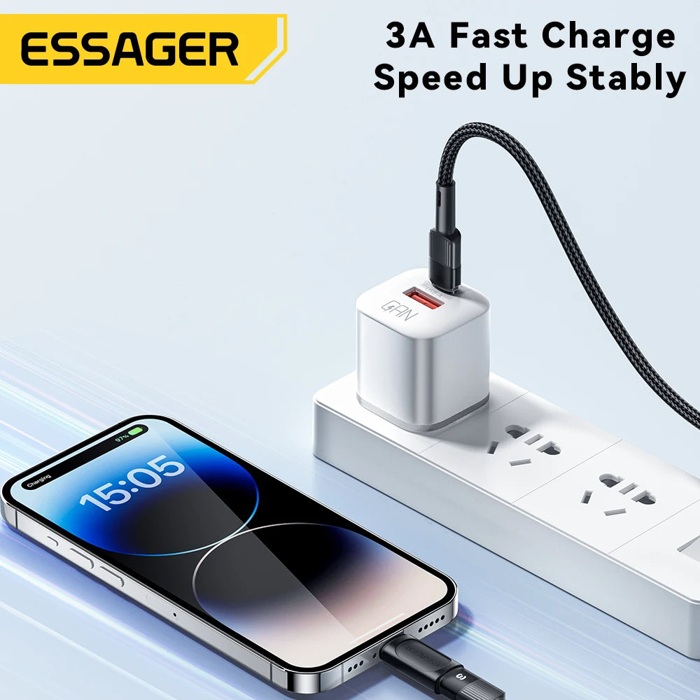 Adaptateur Essager OTG : Lightning vers USB Type C, Charge Rapide 20W