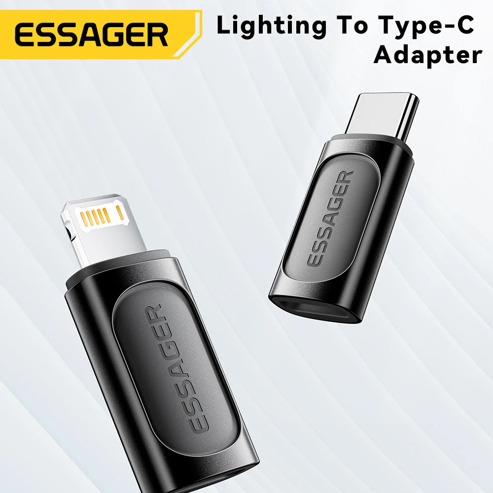 Adaptateur Essager OTG : Lightning vers USB Type C, Charge Rapide 20W