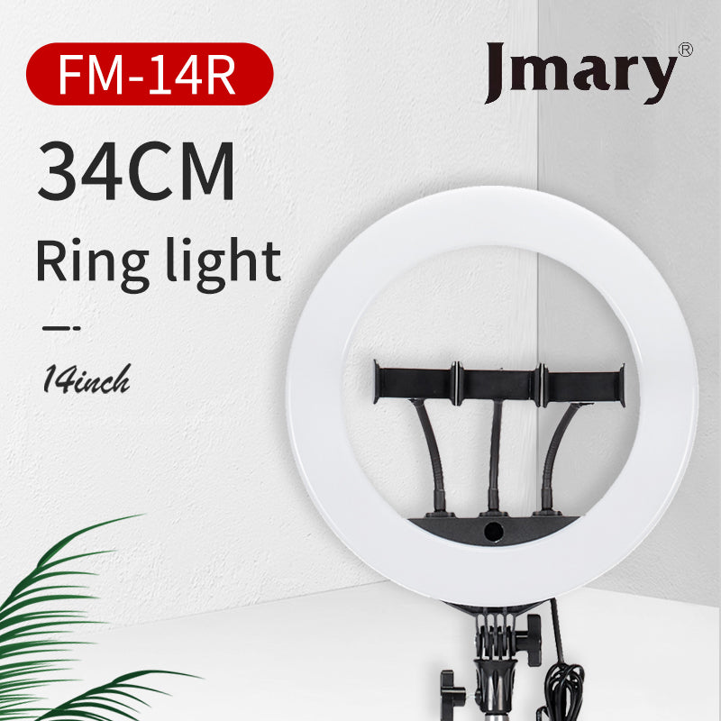 Ring Light Professionnel 36W - Jmary FM14R 34cm Dimmable LED + Trépied 2m