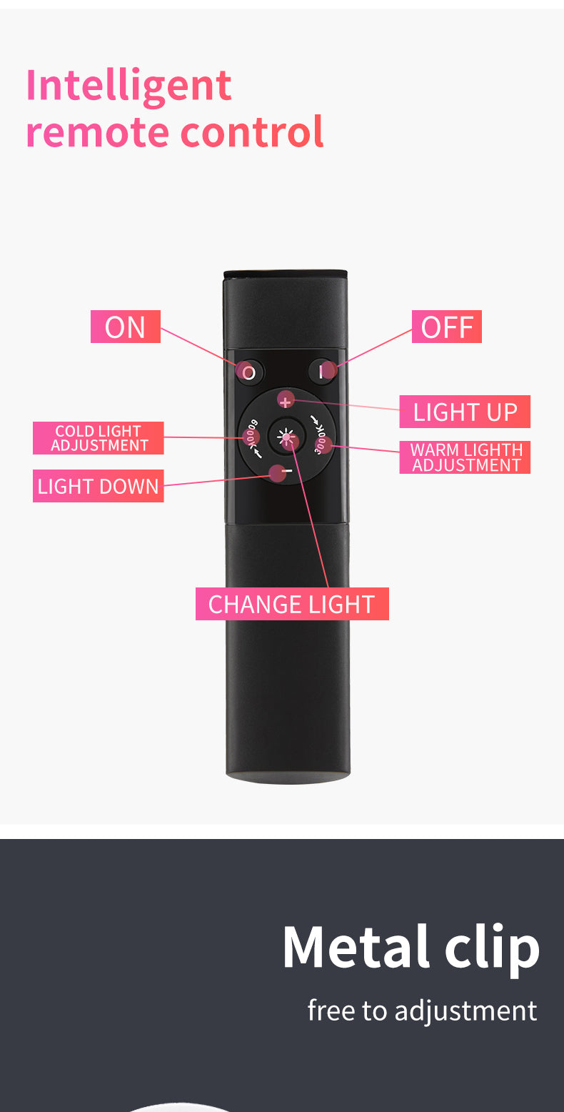 حلقة ضوء احترافية 36 واط - Jmary FM14R 34 سم LED قابلة للتعتيم + حامل ثلاثي 2 م