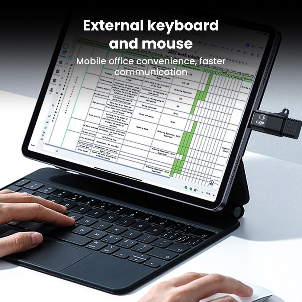 محول شحن سريع OTG - موصل USB C أنثوي إلى ذكر لجهاز iPhone