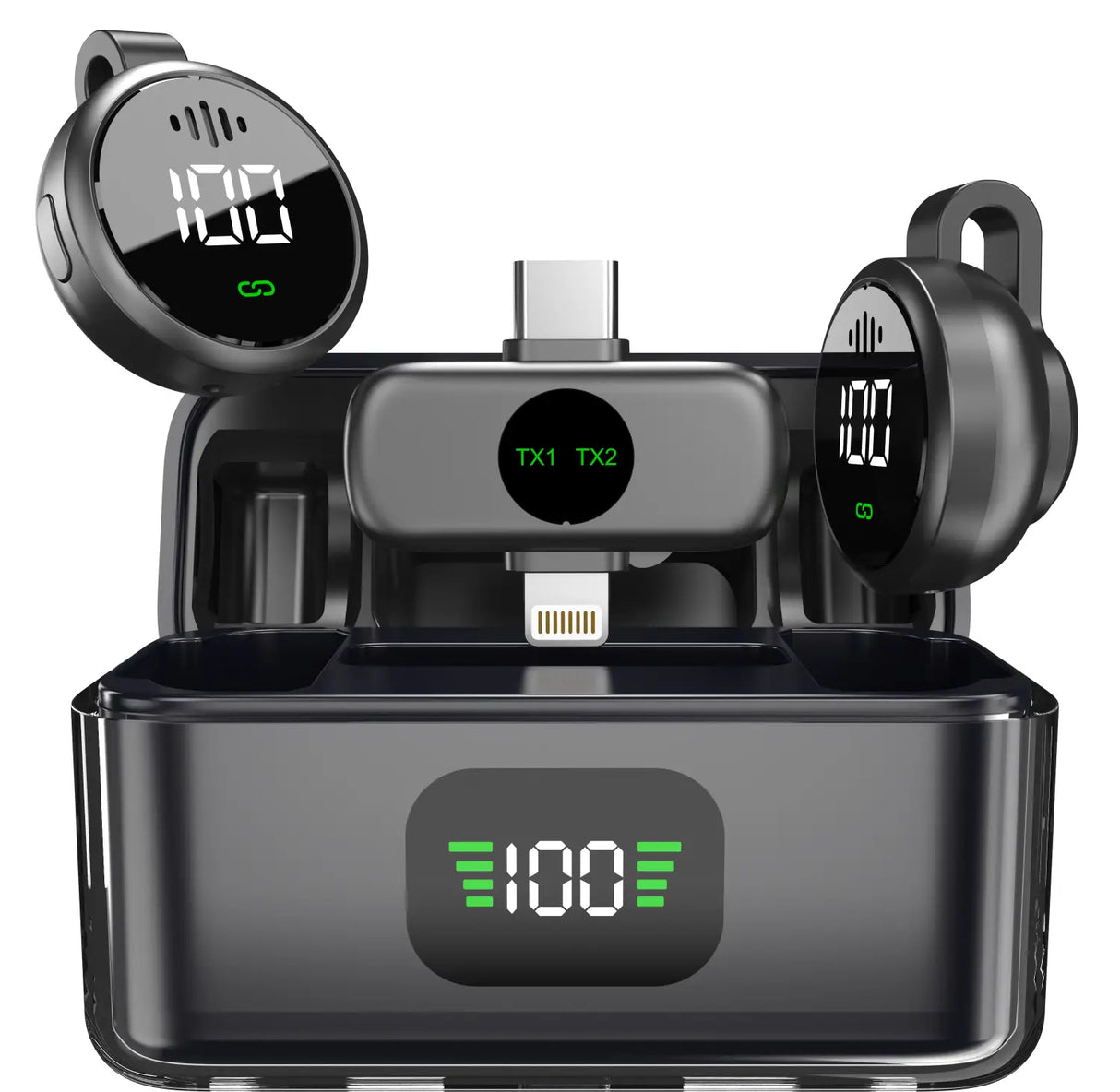 Micro Cravate Sans Fil MIC S30 – Type-C & Lightning 2.4GHz