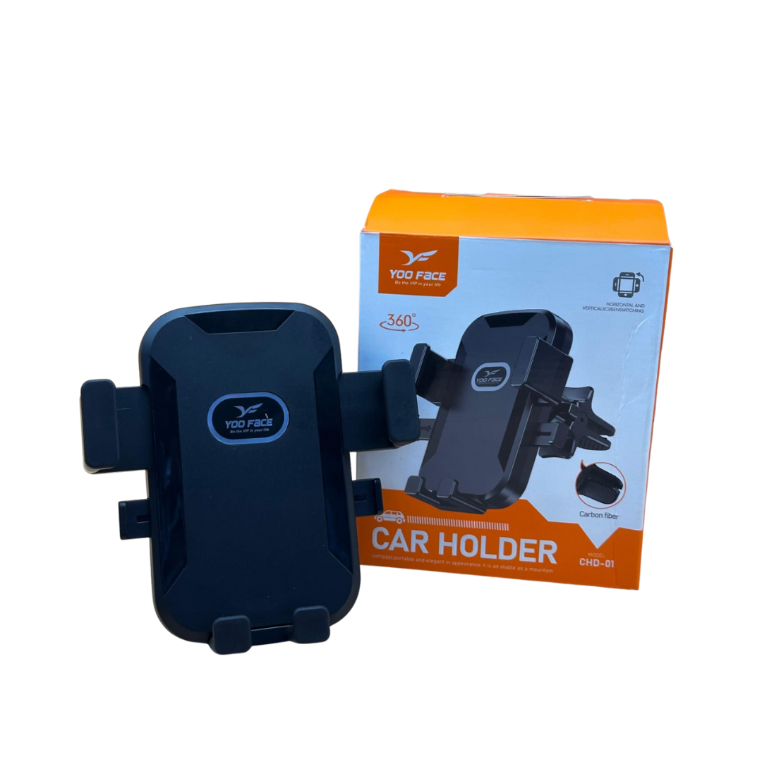 Support Téléphone Voiture Yoo Face CHD-01 – Fixation Grille d’Aération, Rotation 360°, Compatible Smartphones 4,7" à 6,9"
