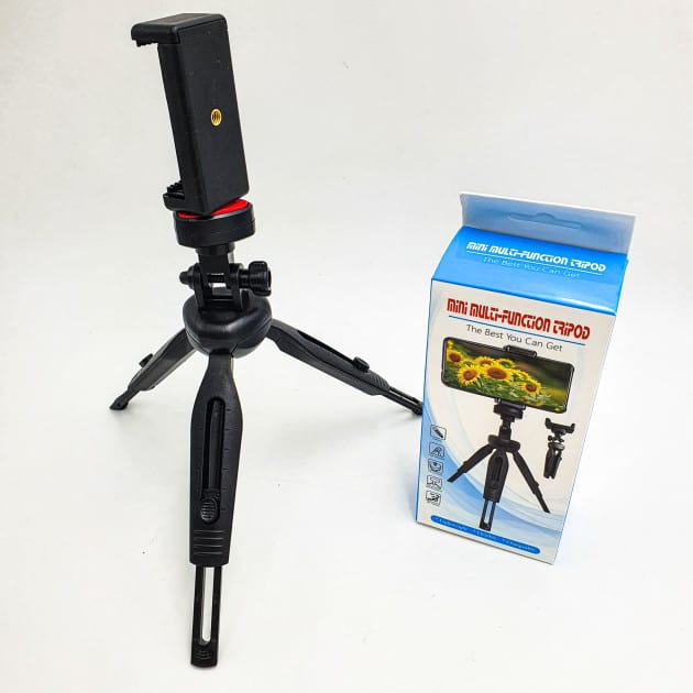 Trépied trépied télescopique pour appareil photo de téléphone 15-22cm Selfie Mini trépied multifonction noir