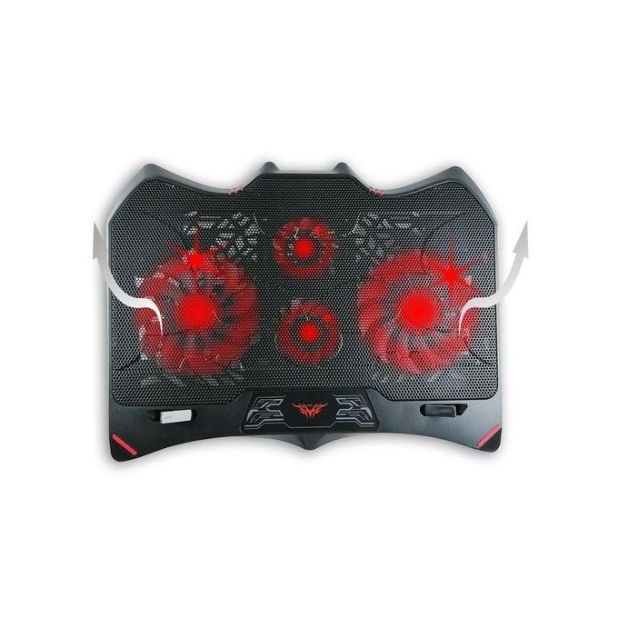 Dml Refroidisseur PC Portable 4 Ventilateur Led Rouge Noir
