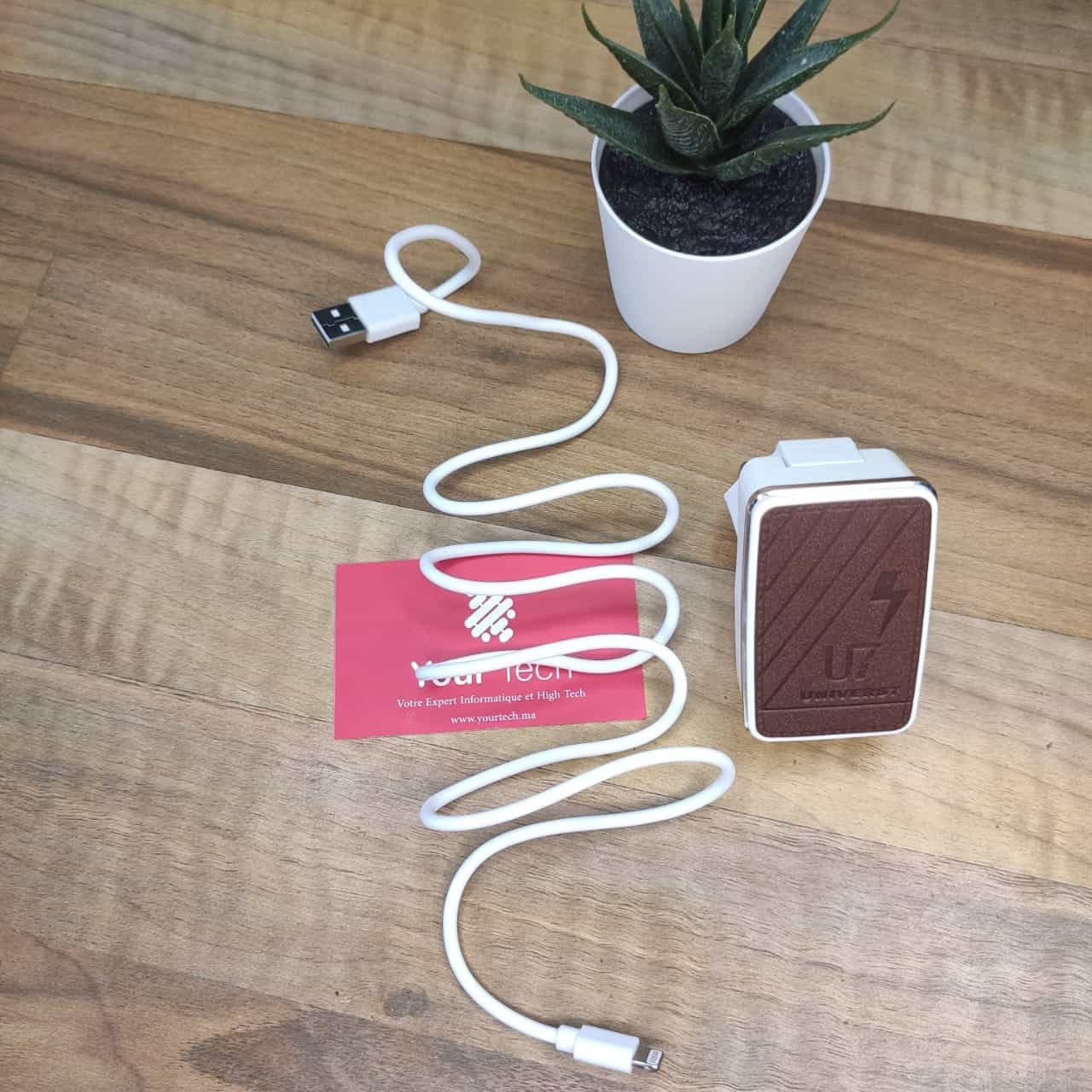 Chargeur rapide 2.4A Qualcomm 3.0 Quick charge U7-283 IOS