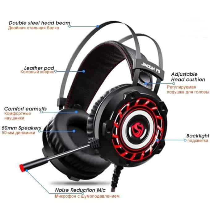 Casque de jeu A6 USB port haute qualité