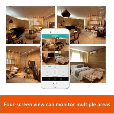 Mini caméra de Surveillance panoramique IP WIFI HD 1080P, 360 degrés, réseau domestique sans fil