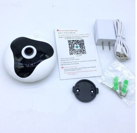 Mini caméra de Surveillance panoramique IP WIFI HD 1080P, 360 degrés, réseau domestique sans fil