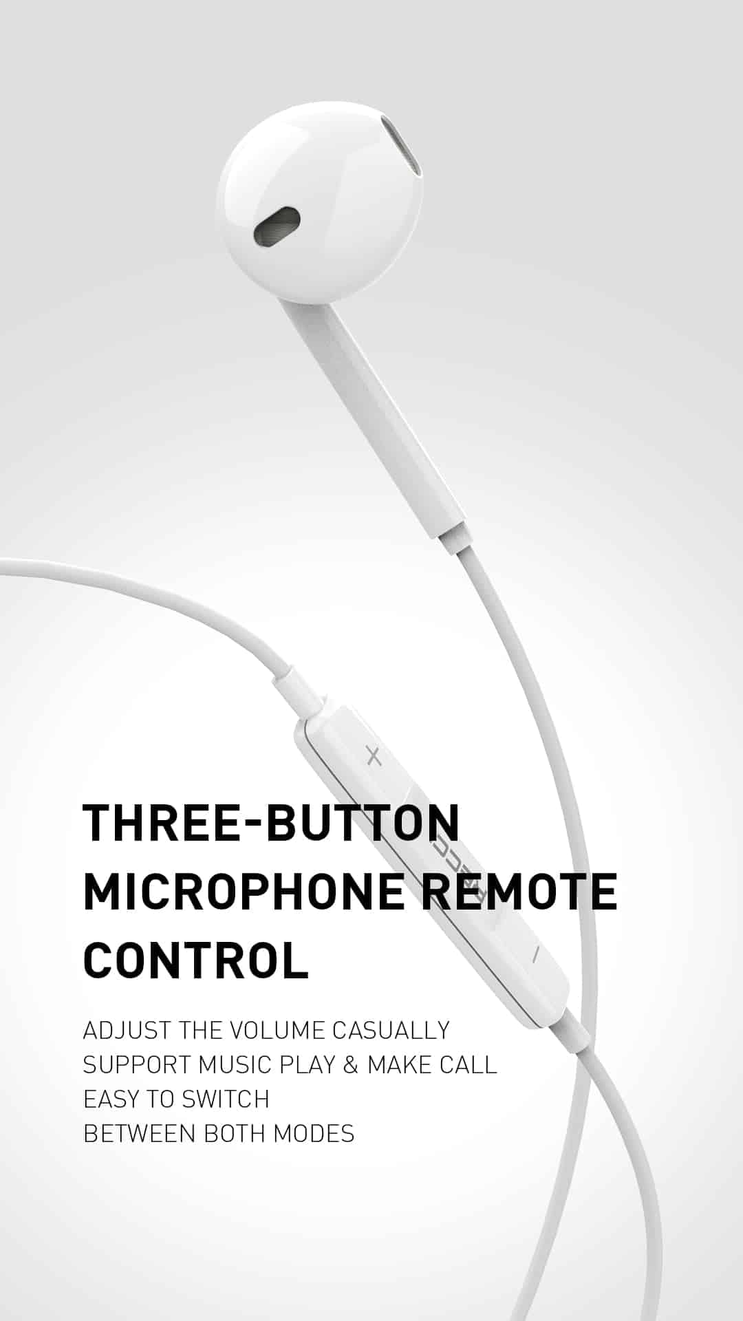 Recci - Écouteur - Écouteur filaire - REP-L07 - Blanc