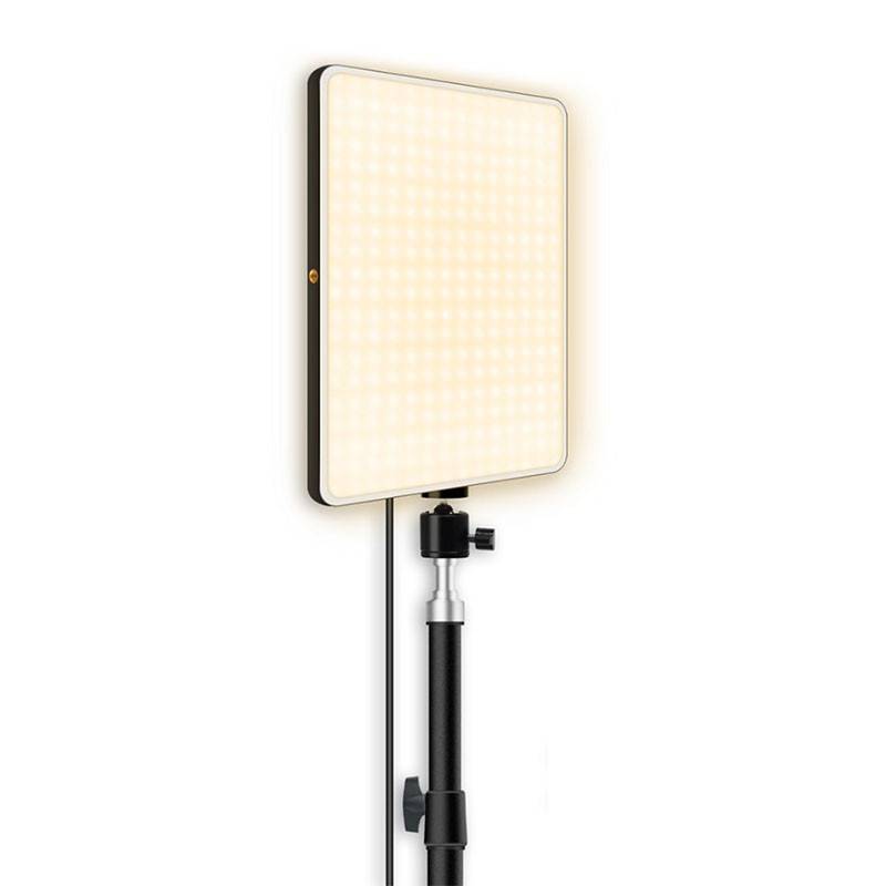 Lampe de caméra LED rectangulaire MM-240 + trépied de 2,1 m