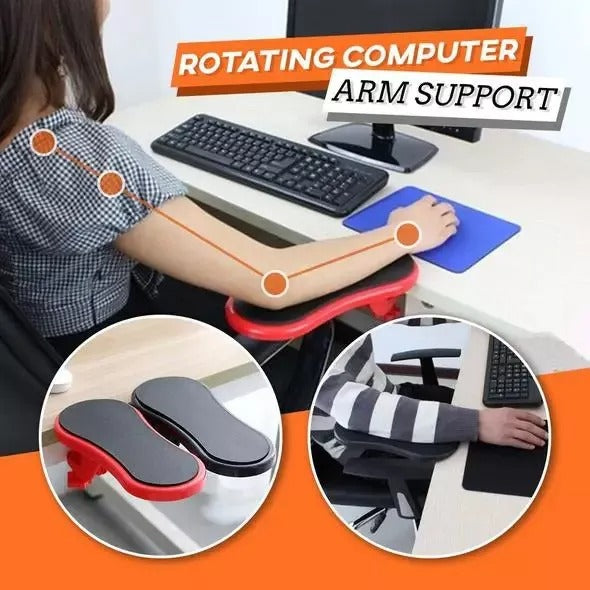 Computer Arm Support Desk Bras Réglable 180° Repose - Rouge