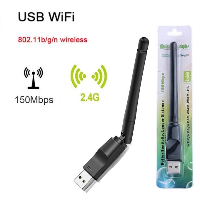 مفتاح واي فاي USB Mt7601 2.4GHz سرعة 150 ميجابت في الثانية