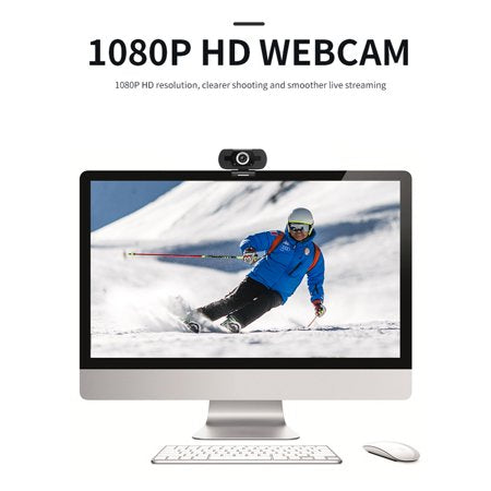 Webcam 1080P avec microphone avec USB grand angle de 110 degrés