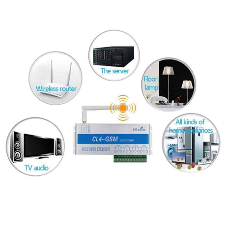 CL4-GSM Régulateur Smart GSM Interrupteur SMS Appel Télécommande pour Portœil automatique Ouvre-porte