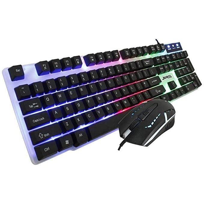 clavier rétroéclairé mécanique gaming + souris Jedel GK100 - Yourtech.ma