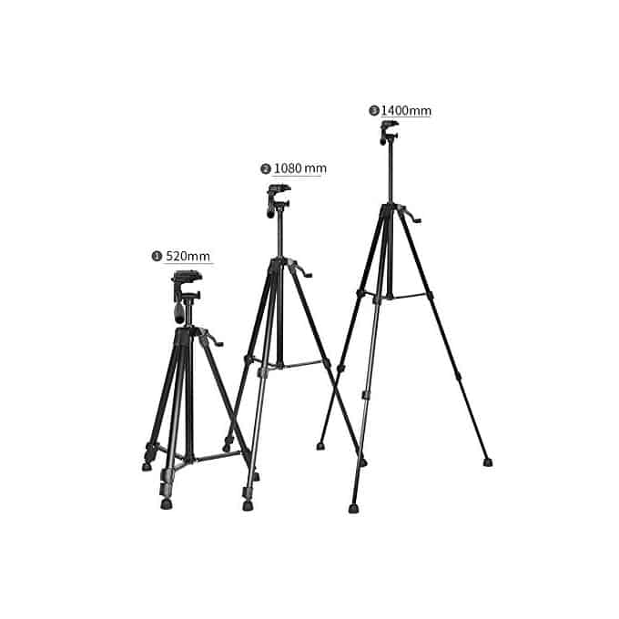 trépied professionnel tripod léger pour caméra et telephone en aluminium
