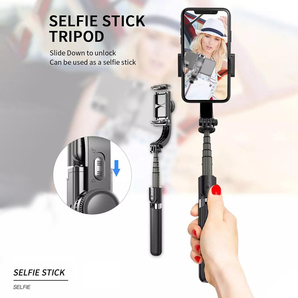 STICK SELFIE AVEC STABILISATEUR GIMBAL ET SUPPORT DE TRÉPIED L08