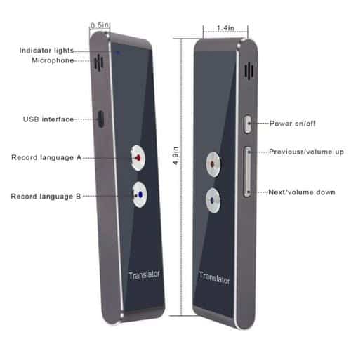 T8 Portable Mini traducteur intelligent sans fil 40 langues deux voies en temps réel traducteur vocal instantané APP Bluetooth multi