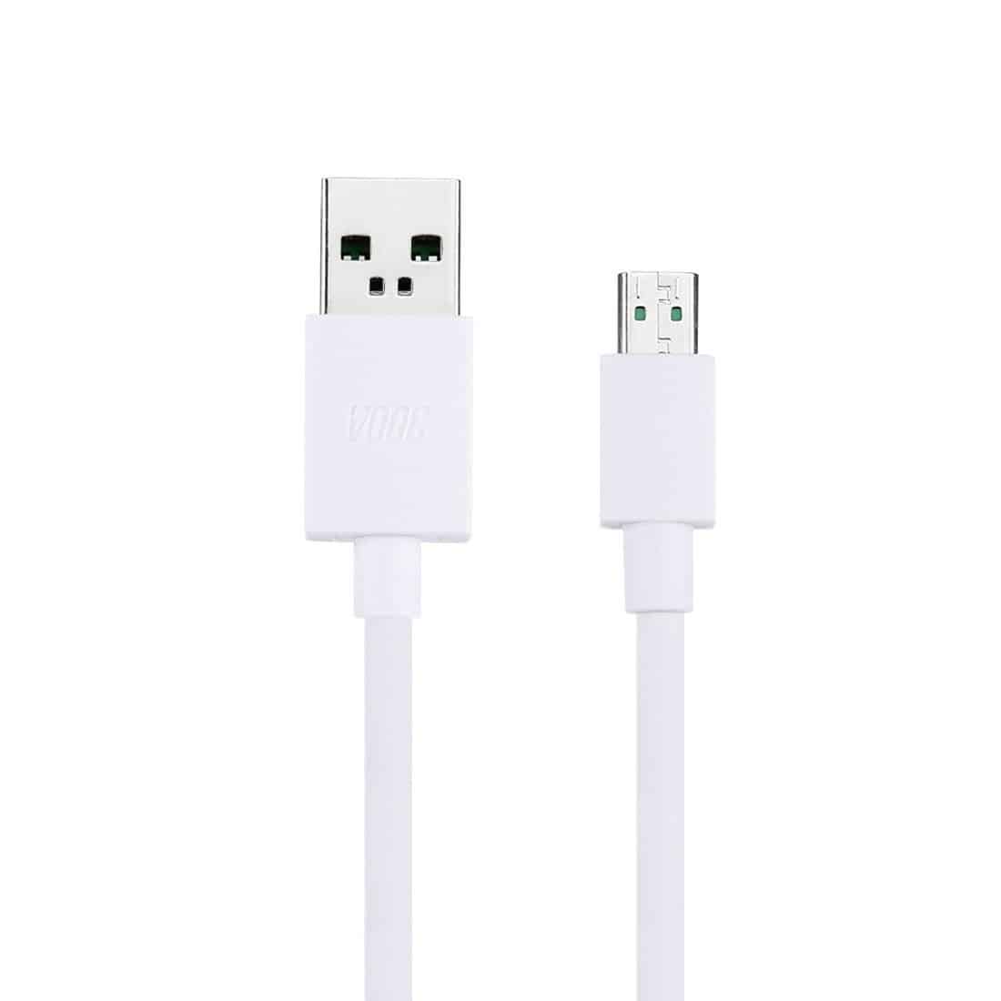 Câble Micro USB 7 broches pour chargeur flash Oppo VOOC Blanc Câble micro USB à charge rapide de 3 pieds avec données de charge et de synchronisation, compatible pour les smartphones R9 Plus, R7, R7 Plus, N3, R5, U3, Find 7, R7s