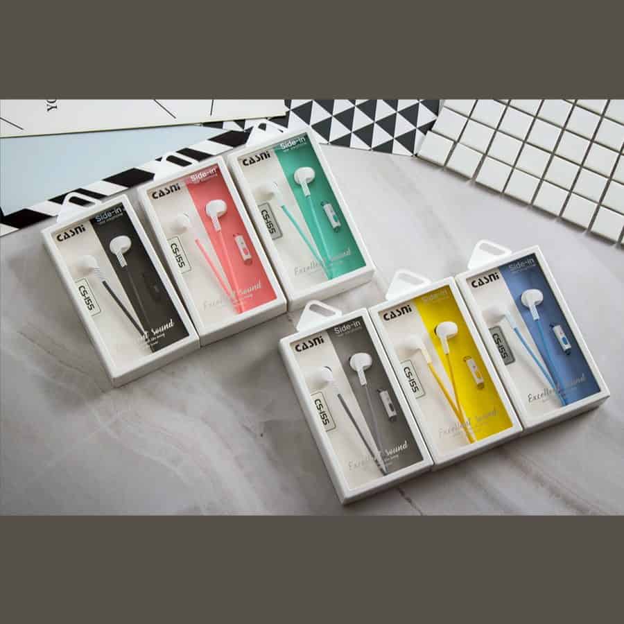 CASNI CS-155 Écouteur intra-auriculaire simple avec télécommande filaire de blé