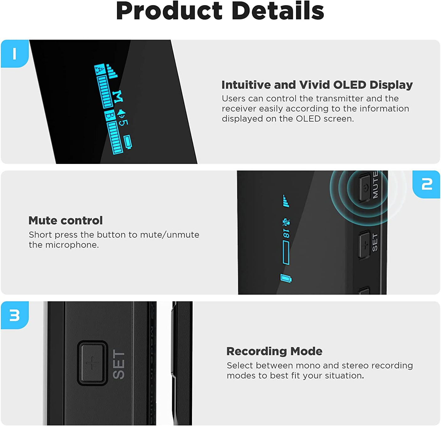 BOYA by-XM6 S2 2,4 GHz Double système de microphone Lavalier sans fil