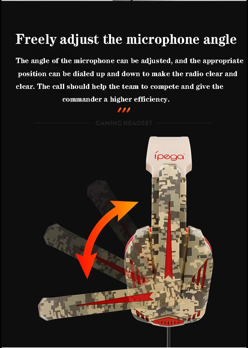 Casque serre-tête filaire multifonction Ipega PG-R005 (compatible avec N-Switch / PS4 / PC / XBOX ONE 4mm)