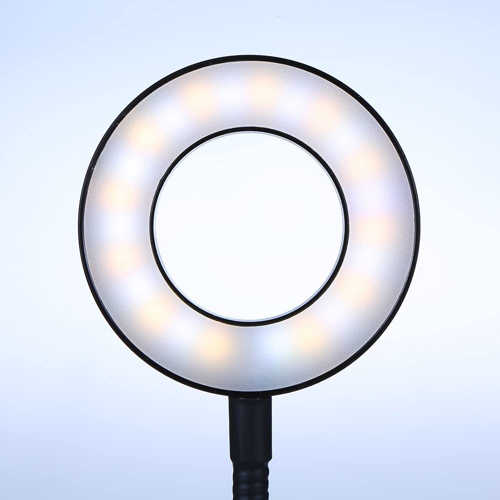 Ring Light Selfie avec support de téléphone portable à pince pour diffusion en direct